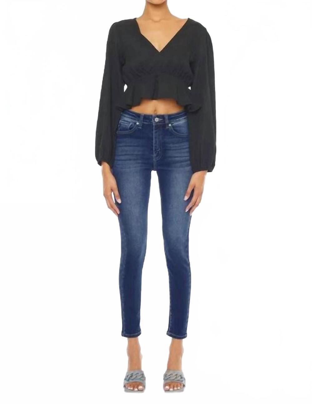 NEW KANCAN willow high rise skinny jean in dark wash